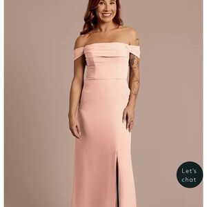 Elegant Off-Shoulder Pink Dress